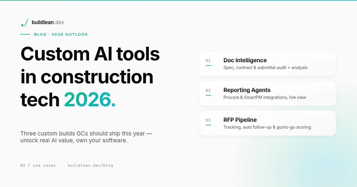 What AI tools should general contractors build in 2026?